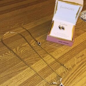 Gold Necklace and Bracelet Set